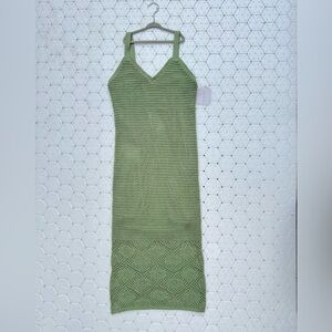 Dark Sage Knitted Dress - Size XL